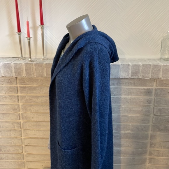 Cozy Casual Long Line Hooded Cardigan - Picture 2 of 6